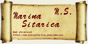 Marina Sitarica vizit kartica